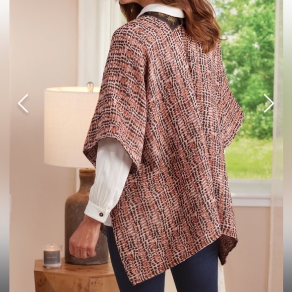 SOFT SURROUNDINGS Korra Tweed Beaded Detail Wrap Size OS NEW $100 - Picture 8 of 8